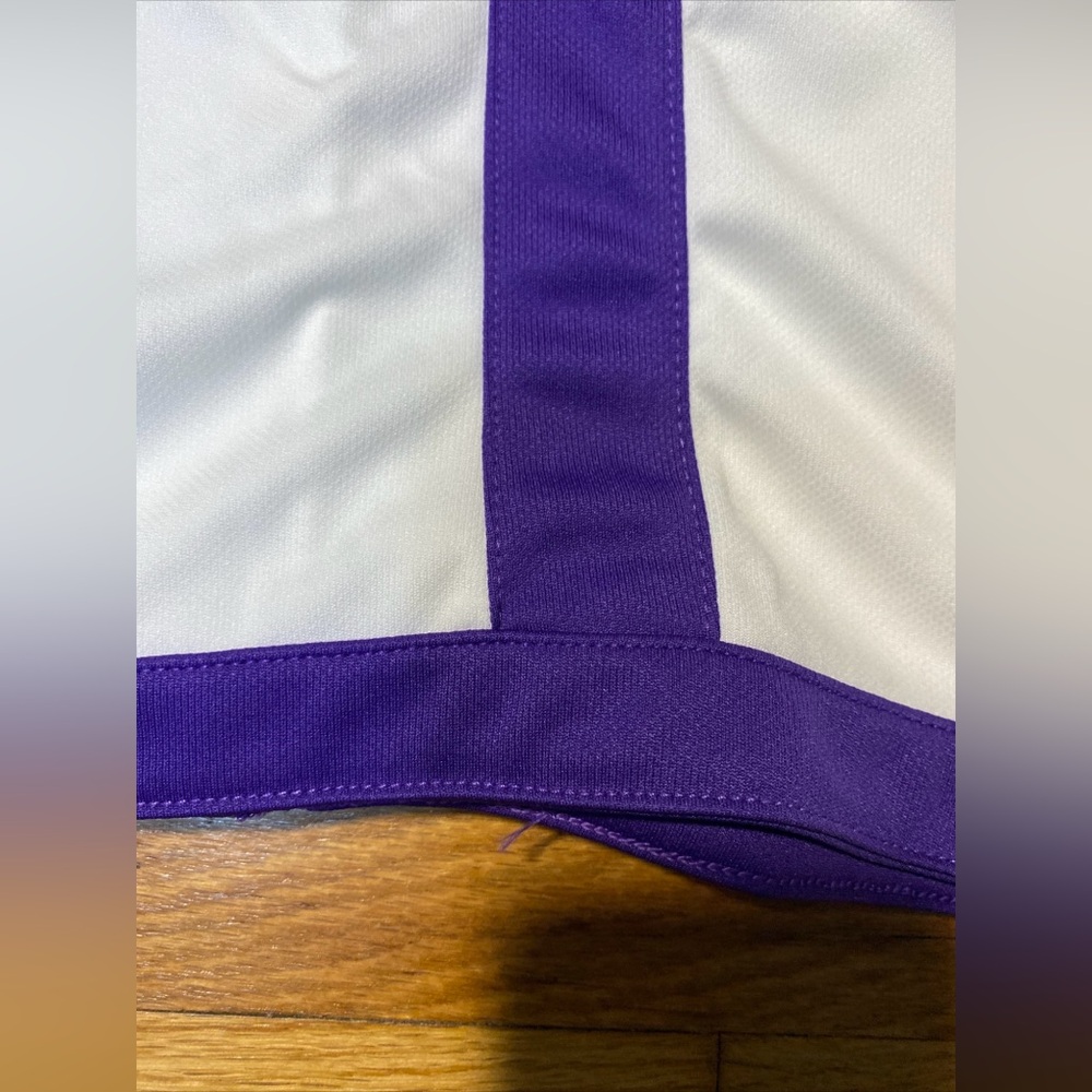 Nike Dri-Fit Crossover basketball Shorts Purple & White Men’s sz L-tall NEW - Picture 4 of 8